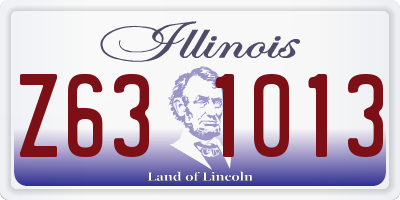 IL license plate Z631013