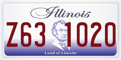 IL license plate Z631020