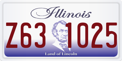 IL license plate Z631025