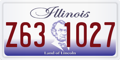 IL license plate Z631027
