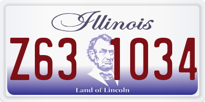 IL license plate Z631034