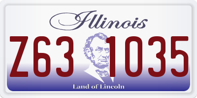 IL license plate Z631035