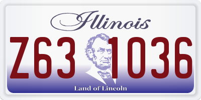 IL license plate Z631036