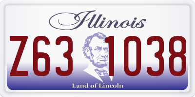 IL license plate Z631038