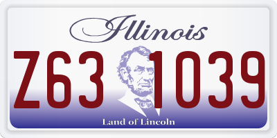 IL license plate Z631039