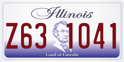 IL license plate Z631041