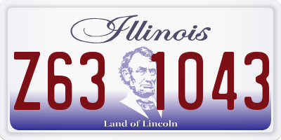 IL license plate Z631043