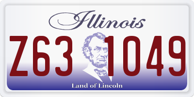 IL license plate Z631049