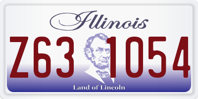 IL license plate Z631054