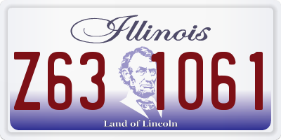 IL license plate Z631061