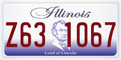 IL license plate Z631067