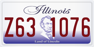 IL license plate Z631076