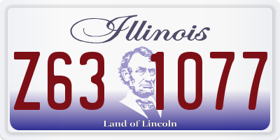 IL license plate Z631077