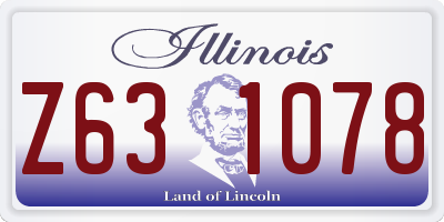 IL license plate Z631078