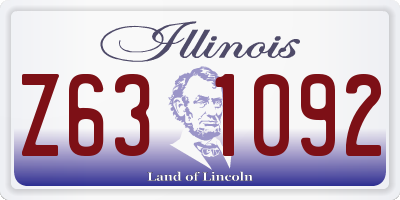 IL license plate Z631092
