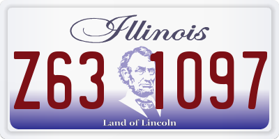 IL license plate Z631097