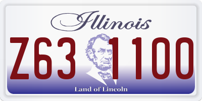 IL license plate Z631100