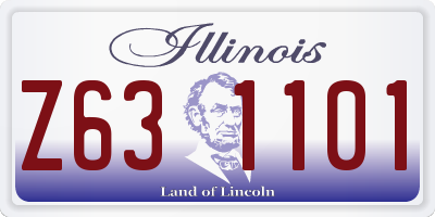 IL license plate Z631101