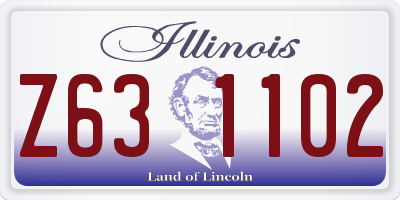 IL license plate Z631102