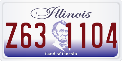 IL license plate Z631104