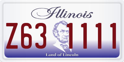 IL license plate Z631111