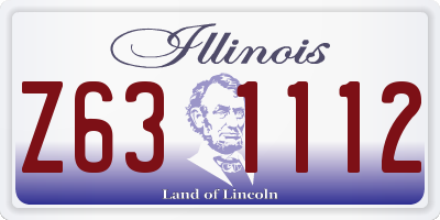 IL license plate Z631112