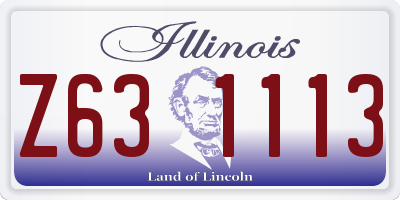 IL license plate Z631113