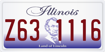 IL license plate Z631116