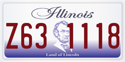 IL license plate Z631118