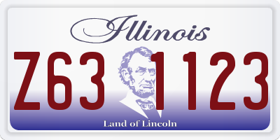 IL license plate Z631123
