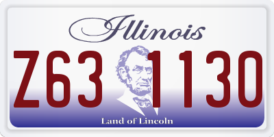 IL license plate Z631130