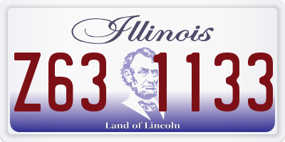 IL license plate Z631133
