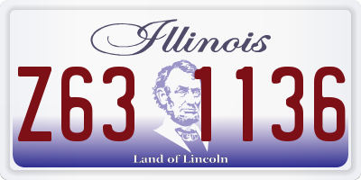 IL license plate Z631136