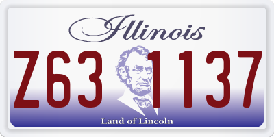 IL license plate Z631137