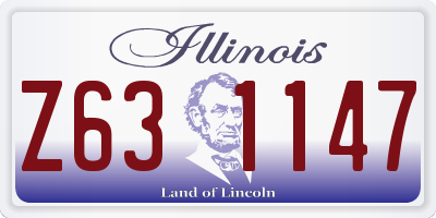 IL license plate Z631147