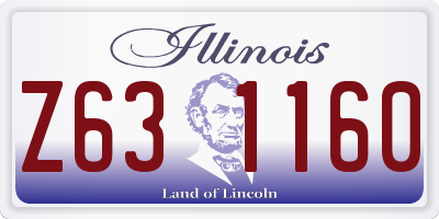 IL license plate Z631160