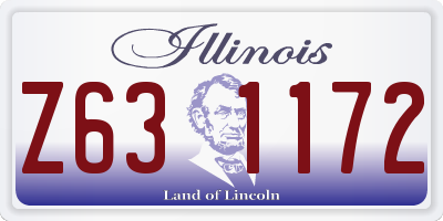 IL license plate Z631172