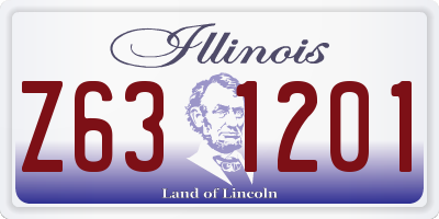IL license plate Z631201