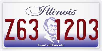 IL license plate Z631203