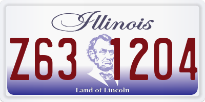 IL license plate Z631204