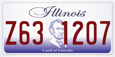 IL license plate Z631207