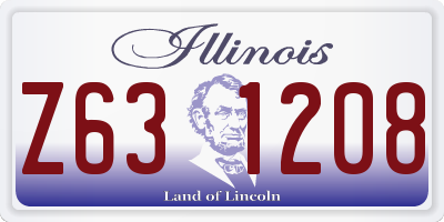 IL license plate Z631208