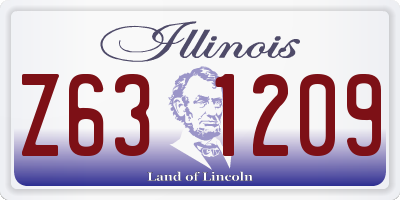 IL license plate Z631209