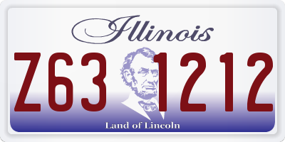 IL license plate Z631212