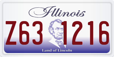 IL license plate Z631216