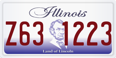IL license plate Z631223