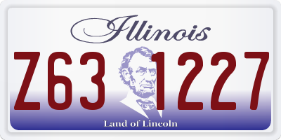 IL license plate Z631227