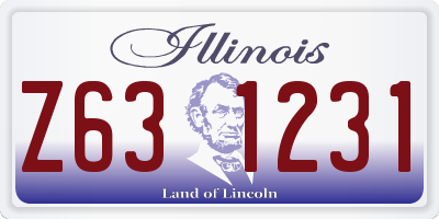 IL license plate Z631231