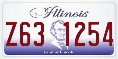IL license plate Z631254