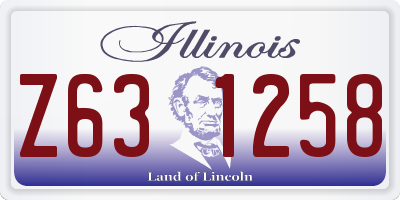 IL license plate Z631258